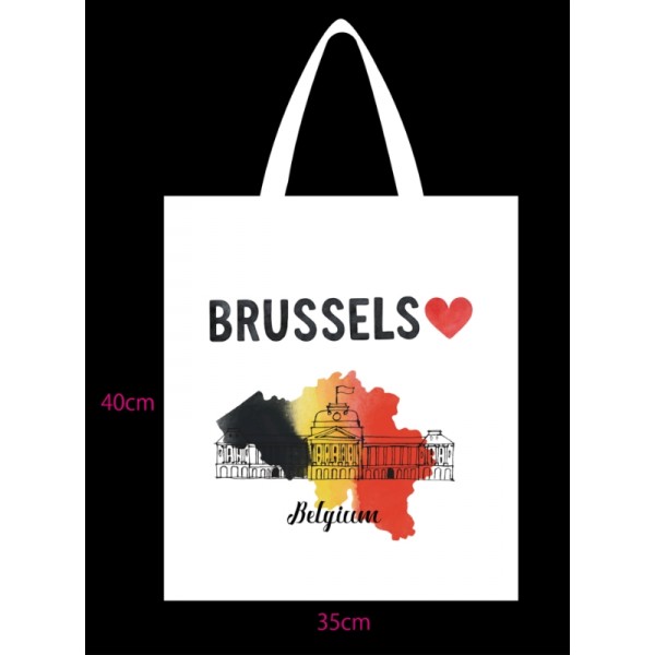 Belçika Brüksel Tasarımlı Ham Bez Çanta